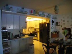 Closed off and inefficient floorplan in this 1960s Bradenton kitchen