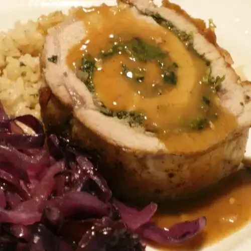 Mushroom and Spinach Stuffed Pork Loin