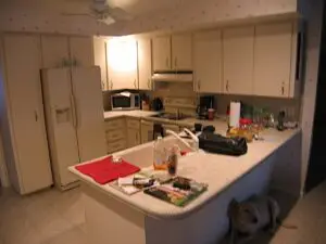 before photo of a Holmes Beach kitchen in need of an update