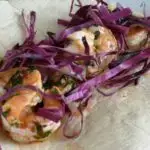 Chipotle poached shrimp tacos