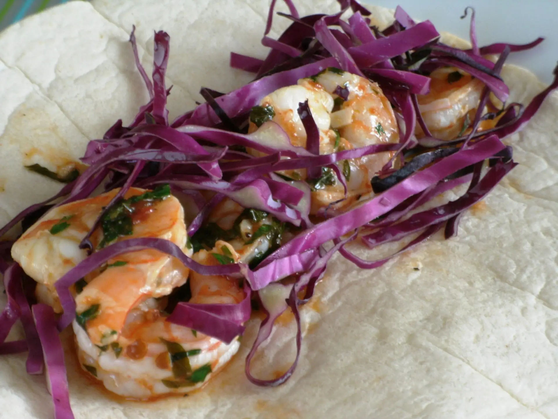 Chipotle poached shrimp tacos