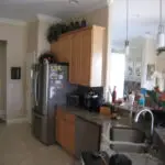 before photo of refrigerator area