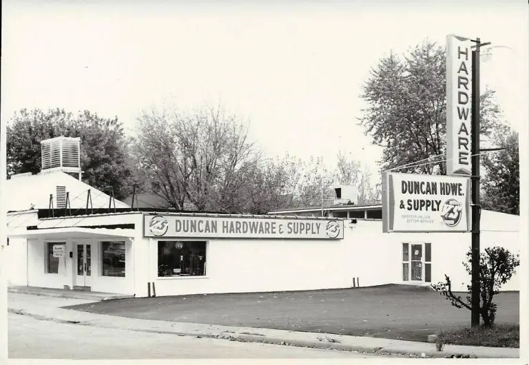 Duncan Hardware & Supply in Bedford, Indiana, circa 1962, the birthplace of Duncan's Creative Kitchens