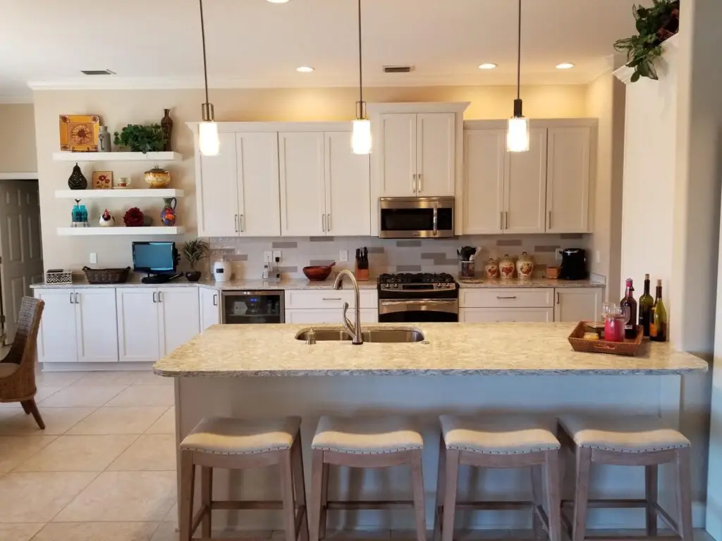 Planning to live in your home for more than 7 years means a larger budget is in order, as with this recently remodeled kitchen
