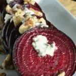 balsamic roasted beets with gorgonzola and walnuts