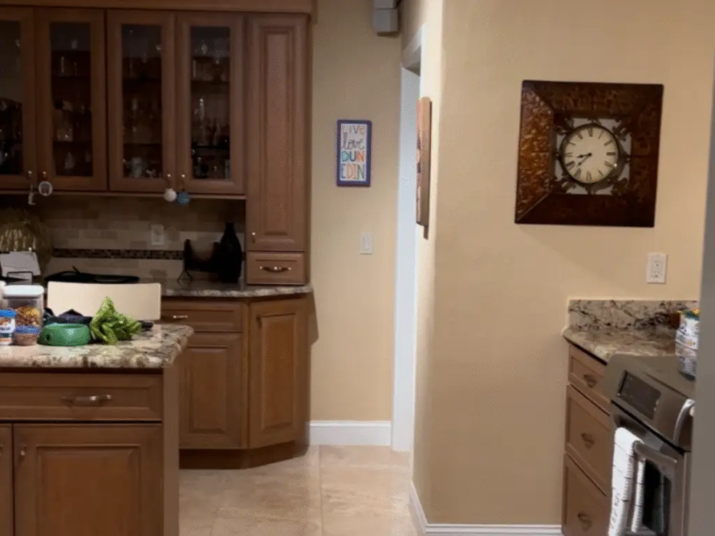 Kitchen soon to be damaged by Hurricane Helene flooding