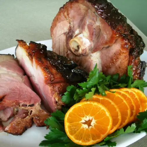 Orange Dijon Glazed Ham
