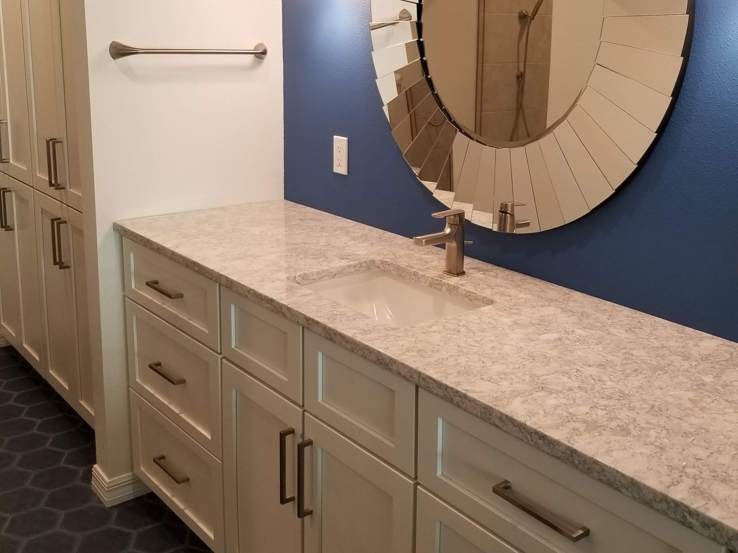 Luxurious master bathroom remodel for your part-time Florida home retreat by Duncan's Creative Kitchens.