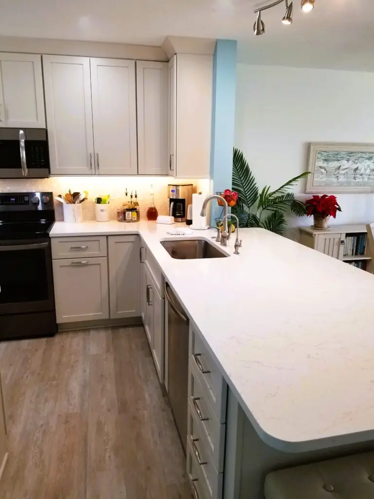 A larger and more connected space with the removal of a partition wall