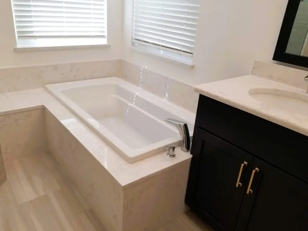 A platform bathtub with adequate seating area to transfer into and out of the bathtub, reducing the chance of falls