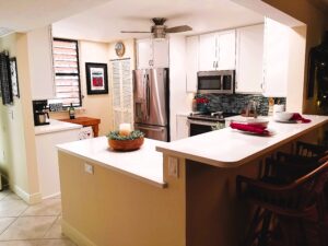 Beautifully remodeled kitchen with open layout and new peninsula