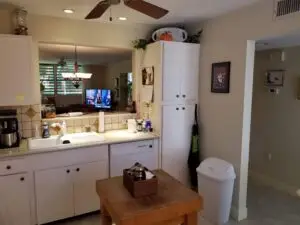 Before photo showing Wildewood Springs kitchen layout