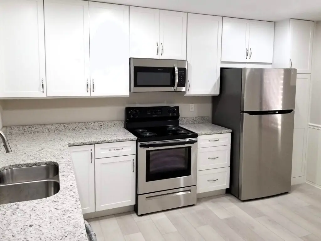 Mantra stock cabinetry in a budget friendly kitchen remodel