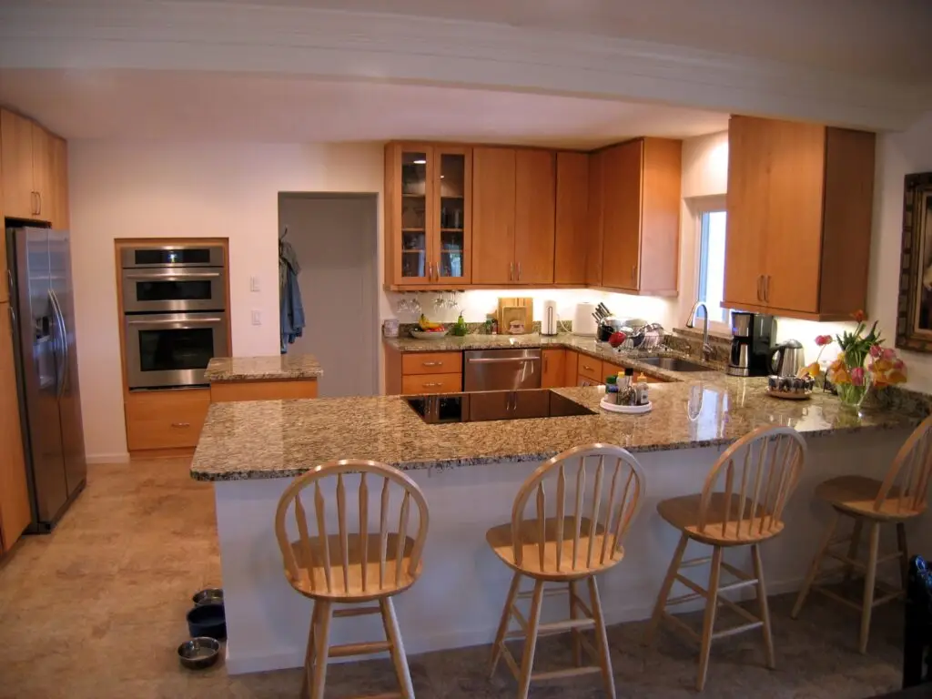 Modern kitchen designed for entertaining and family use